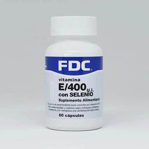 Vitamina E 400 U.I  con Selenio x 60cápsulas – FDC
