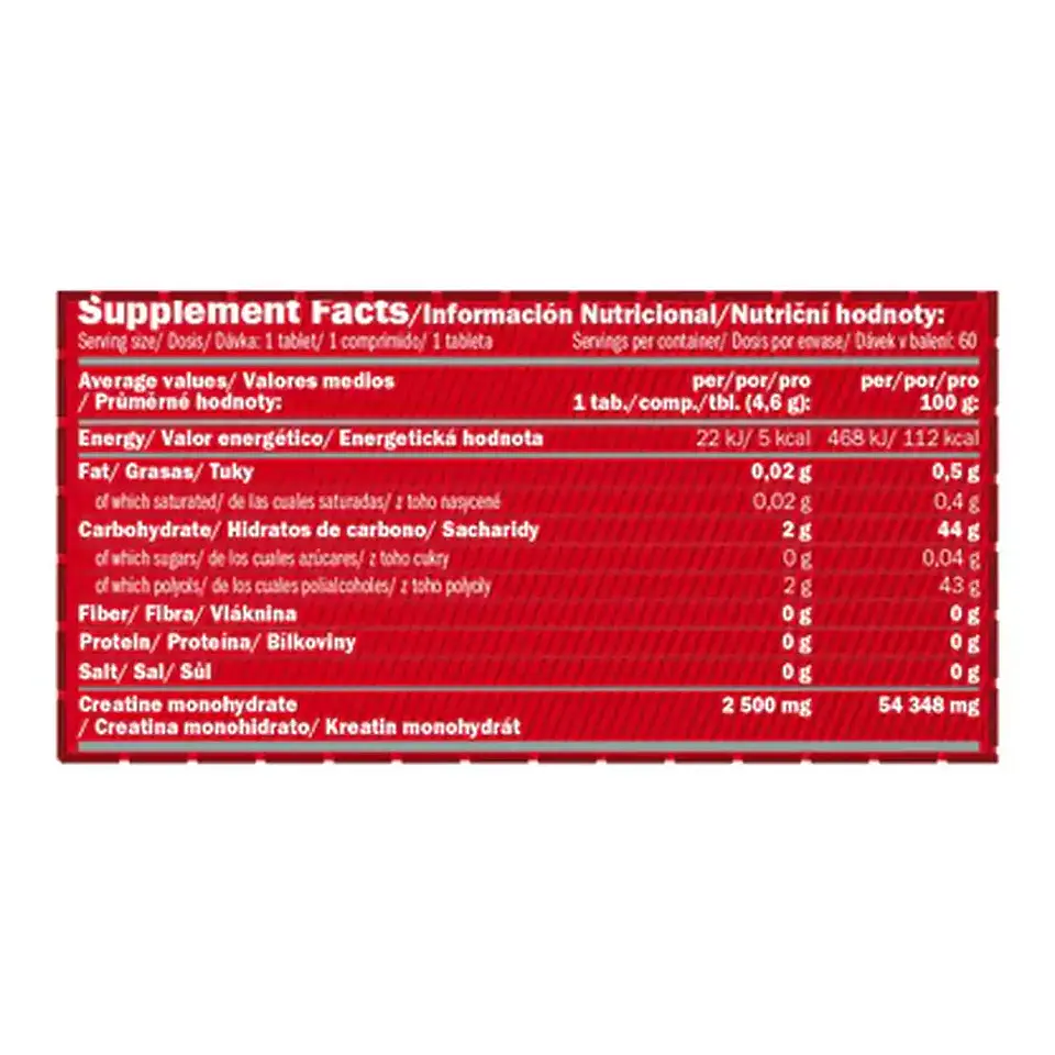 Creatina Monohidrato Masticable 60 tabl – Amix™ 2