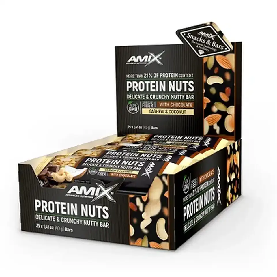 Caja  Protein Nuts Bar x 25 – Amix  3