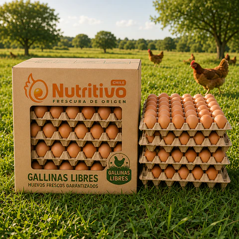 Huevos de Gallina Libre Grandes Caja de 100 Unidades