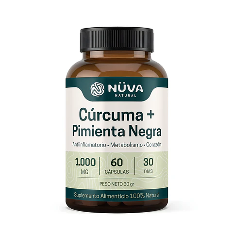 Cúrcuma + Pimienta negra 1000mg 60 Cap