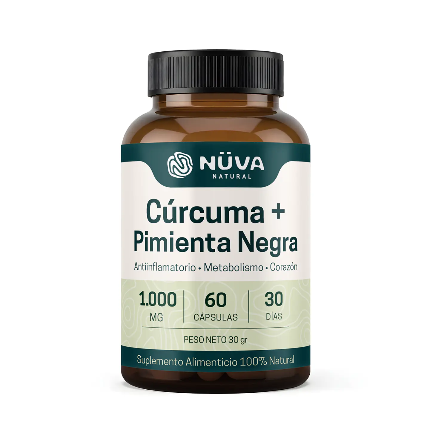 Cúrcuma + Pimienta negra 1000mg 60 Cap 1