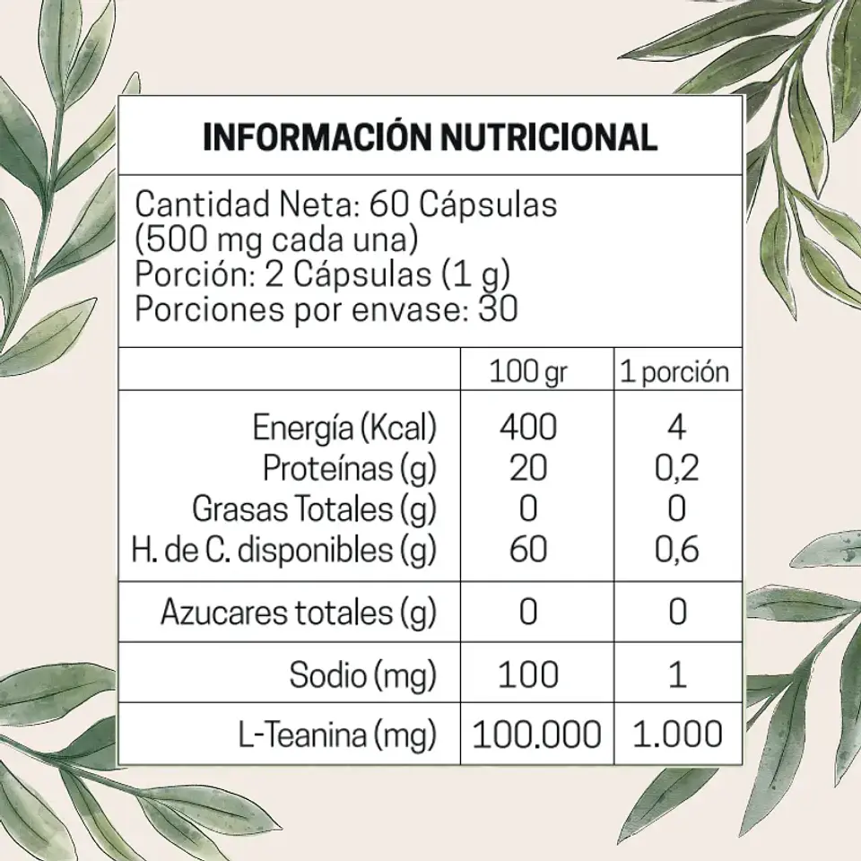 L-Teanina 1000mg 60Cap 3