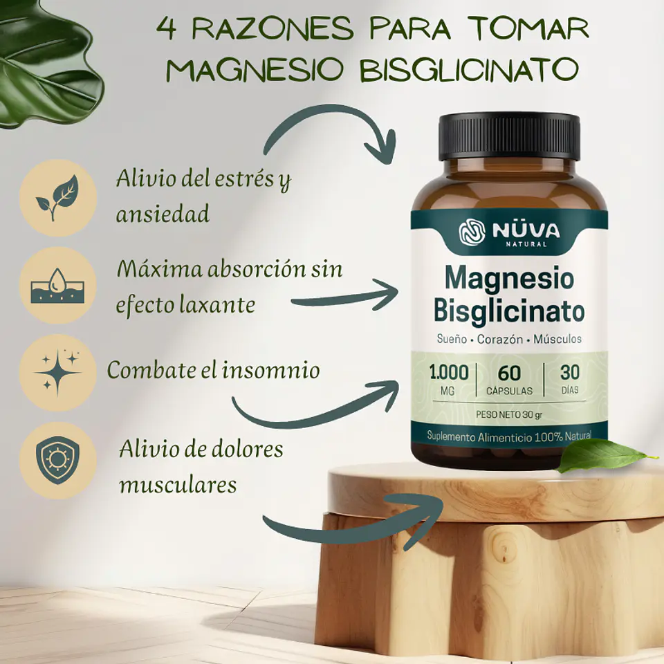 Magnesio Bisglicinato 1000mg 60Cap 2
