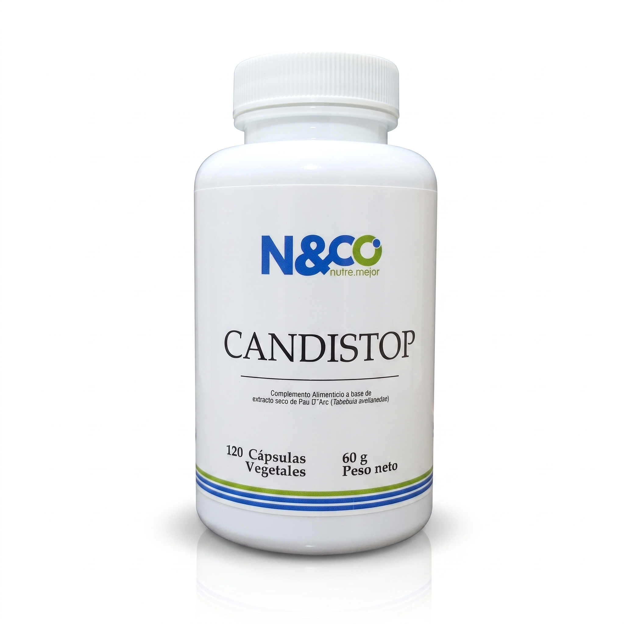 Candistop - Palo de arco (PDA) + alicina + menta 120 CAPSULAS