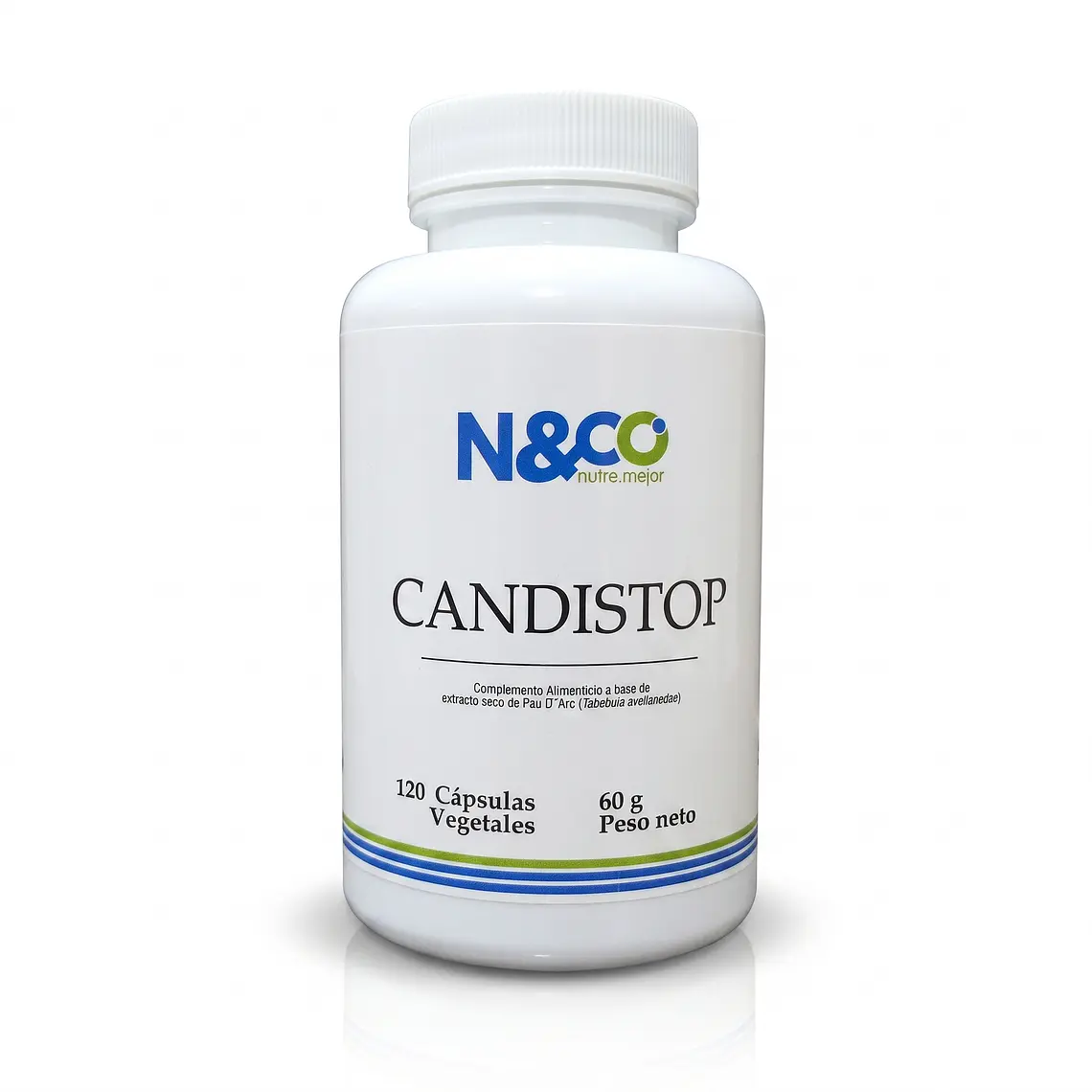 Candistop - Palo de arco (PDA) + alicina + menta 120 CAPSULAS 1