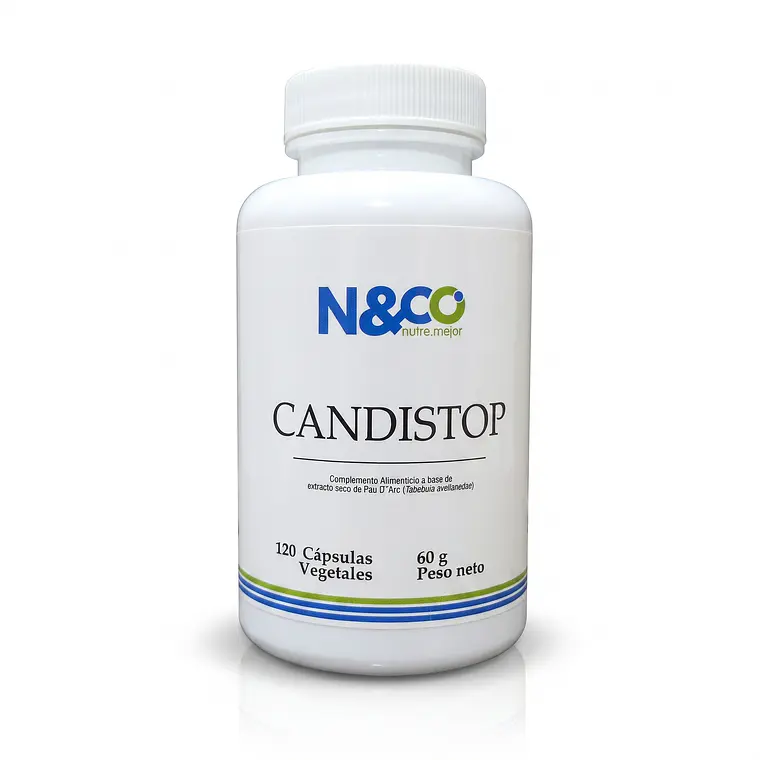 Candistop - Palo de arco (PDA) + alicina + menta 120 CAPSULAS 1