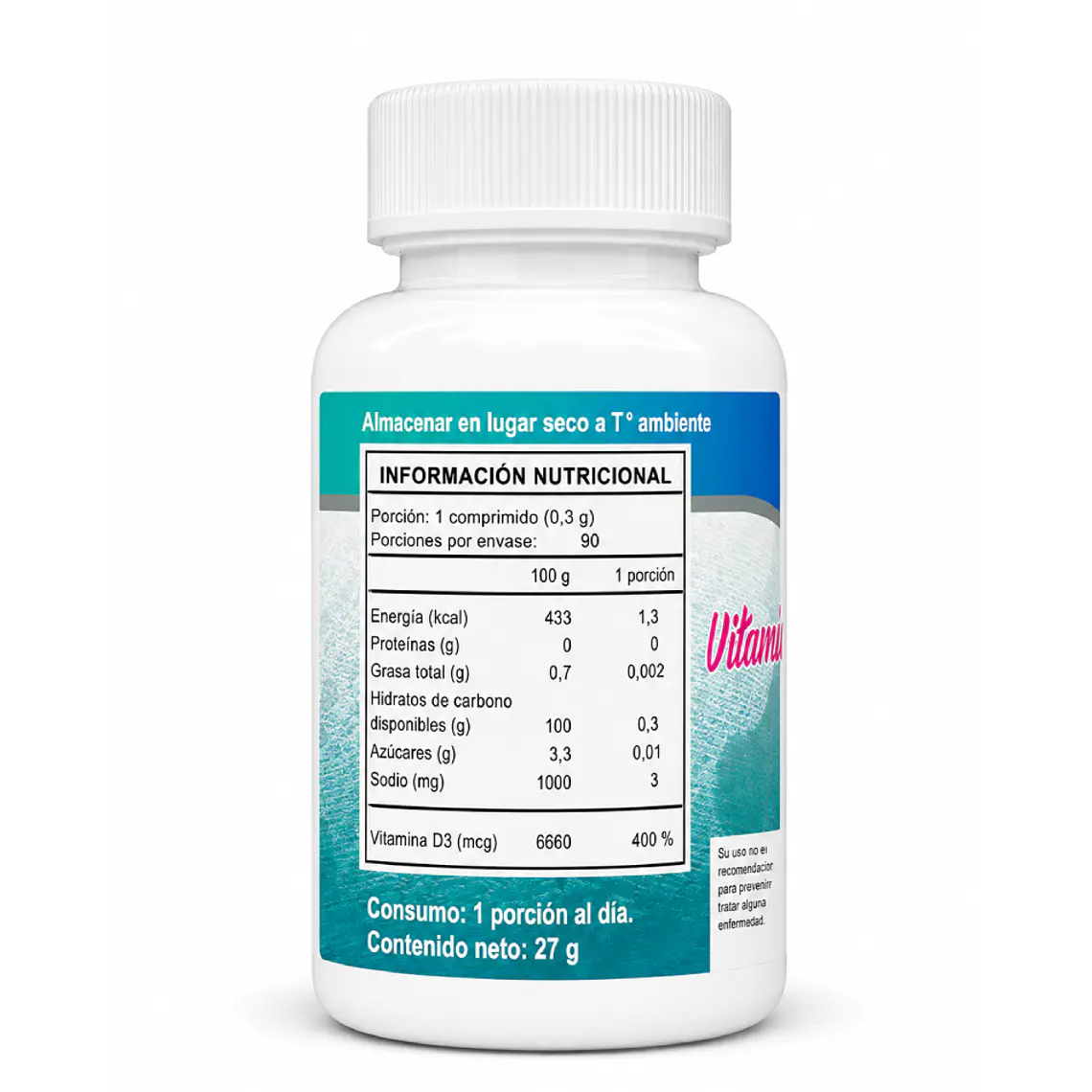 Vitamina D3 800 U.I. - 90 Comprimidos 3