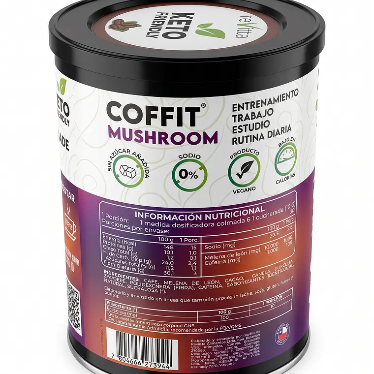 Cafeína Coffit Mushroom 300 grs 2