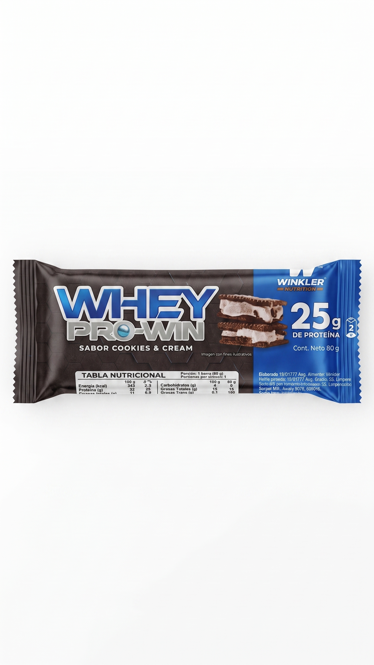 Barra Whey Pro Win Cookies and Cream 80 grs