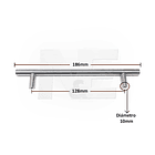 TIRADOR CANELO 128MM ACERO INOX. 3