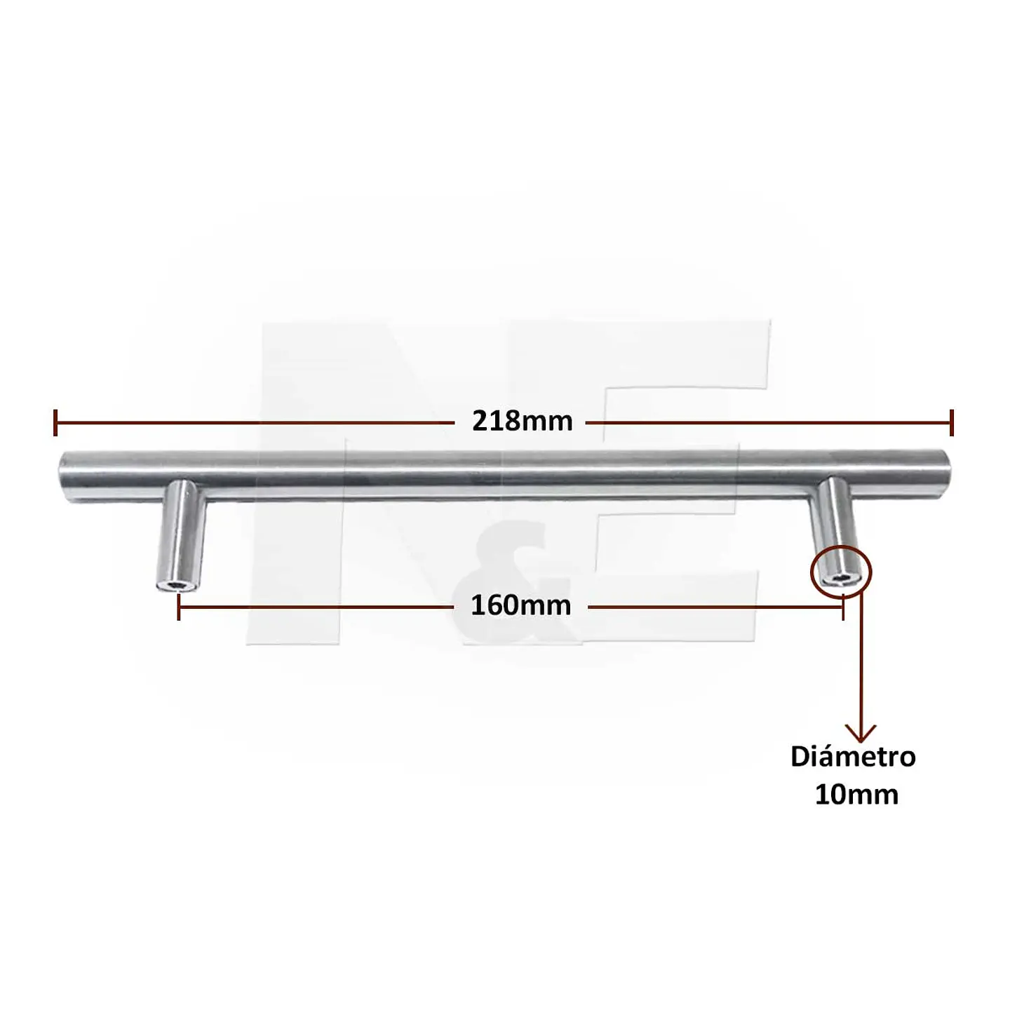TIRADOR CANELO 160MM ACERO INOX 2