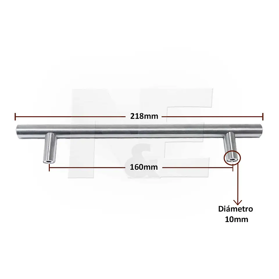 TIRADOR CANELO 160MM ACERO INOX 2