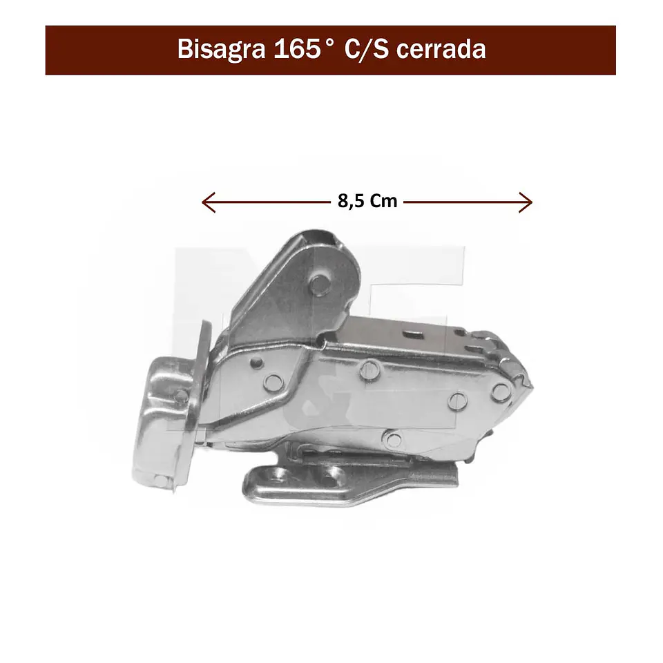 BISAGRA RECTA 165° CIERRE SUAVE 4
