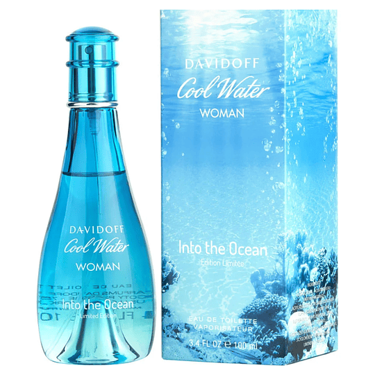 Cool Water Into The Ocean Davidoff 100Ml Mujer Edt (Nuevo)