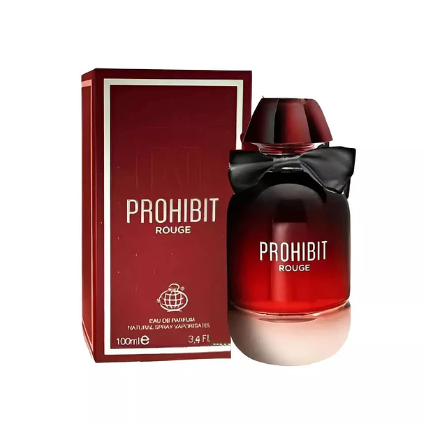 Prohibit Rouge Fragrance World 100Ml Unisex Edp