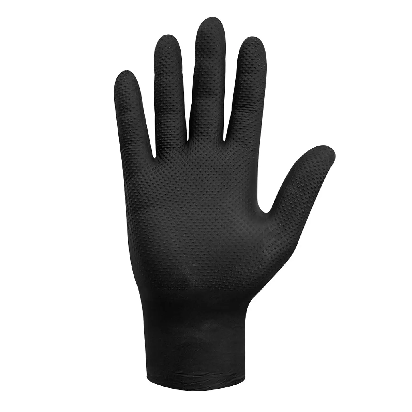 Guantes Raven Nitrilo Texturizado Negro 8 g - Caja 100 2