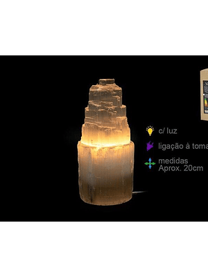 Candeeiro Selenita Aprox.20cm