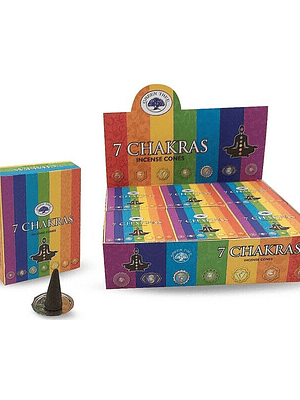 Inc. Cone Invertido 7Chakras  (12 Cones)