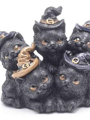 Gatos Resina 10x6,2x9,5cm