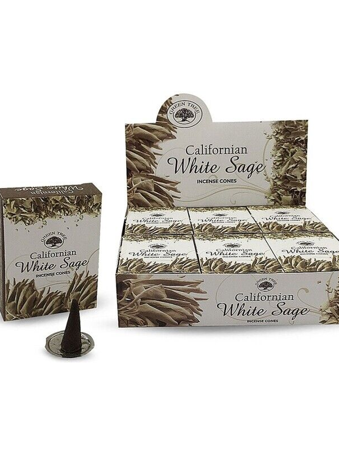 Inc. Cone Invertido Sálvia Branca (12 Cones) 1