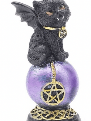 Gato Wicca Resina 5x4,6x11,3cm