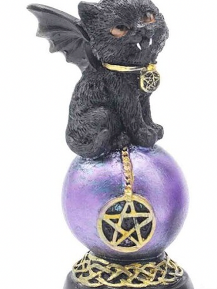 Gato Wicca Resina 5x4,6x11,3cm 1