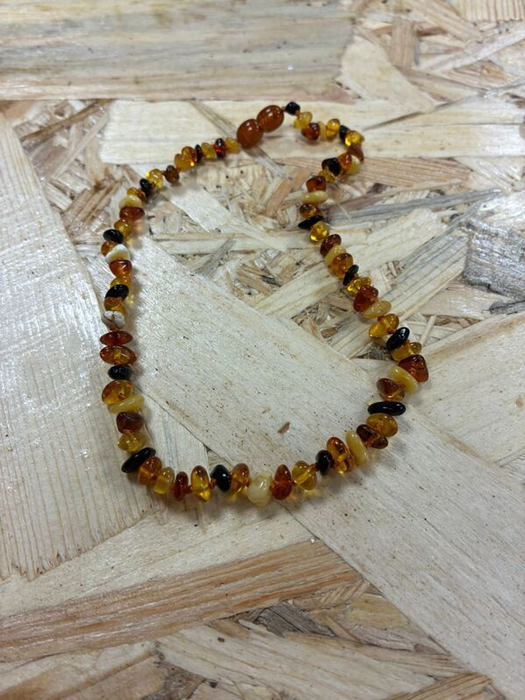 Colar Âmbar  Infantil misto (manteiga, mel, whisky e cereja)32/35 cm 1