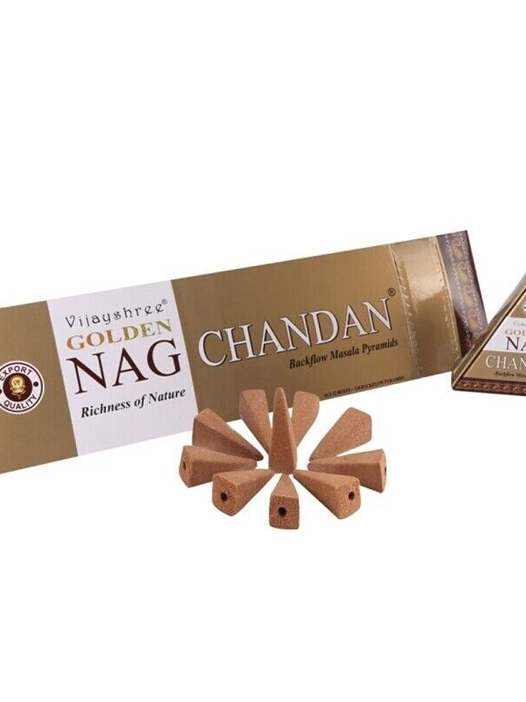 Inc. Cone Invertido Chandam (Sândalo)  (12 Cones) 1