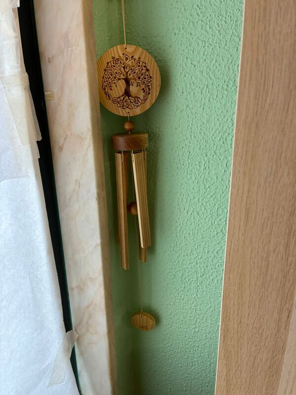 Espanta Espíritos Madeira C/ Árvore da Vida 75  Cm 1