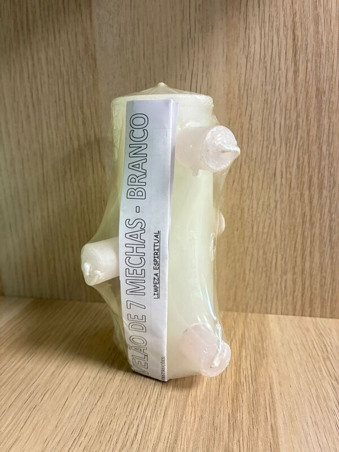 Velão 7 Mechas Branco 18 Cm 1