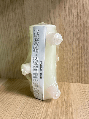 Velão 7 Mechas Branco 18 Cm