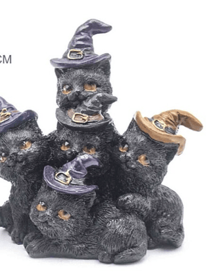 Gatos Resina A 10x6,2x9,5cm