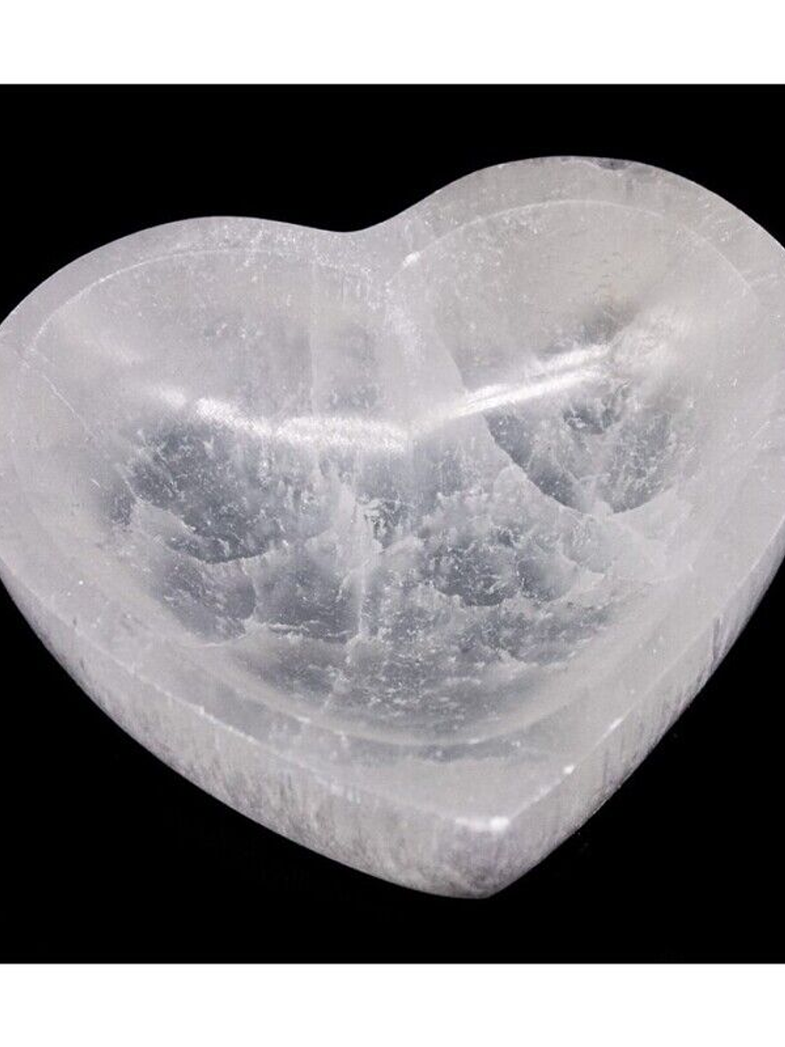 Taça Selenita Coração Aprox 10cm 1