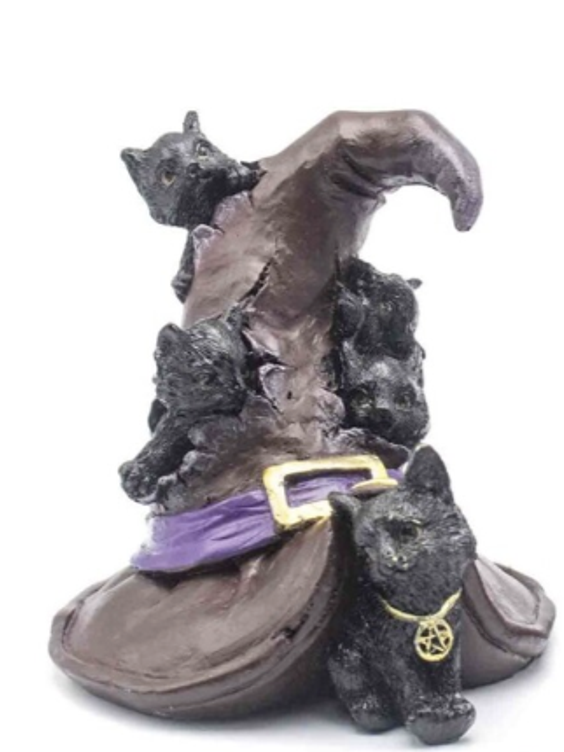 Gato Wicca Resina 14x12,2x13cm 1