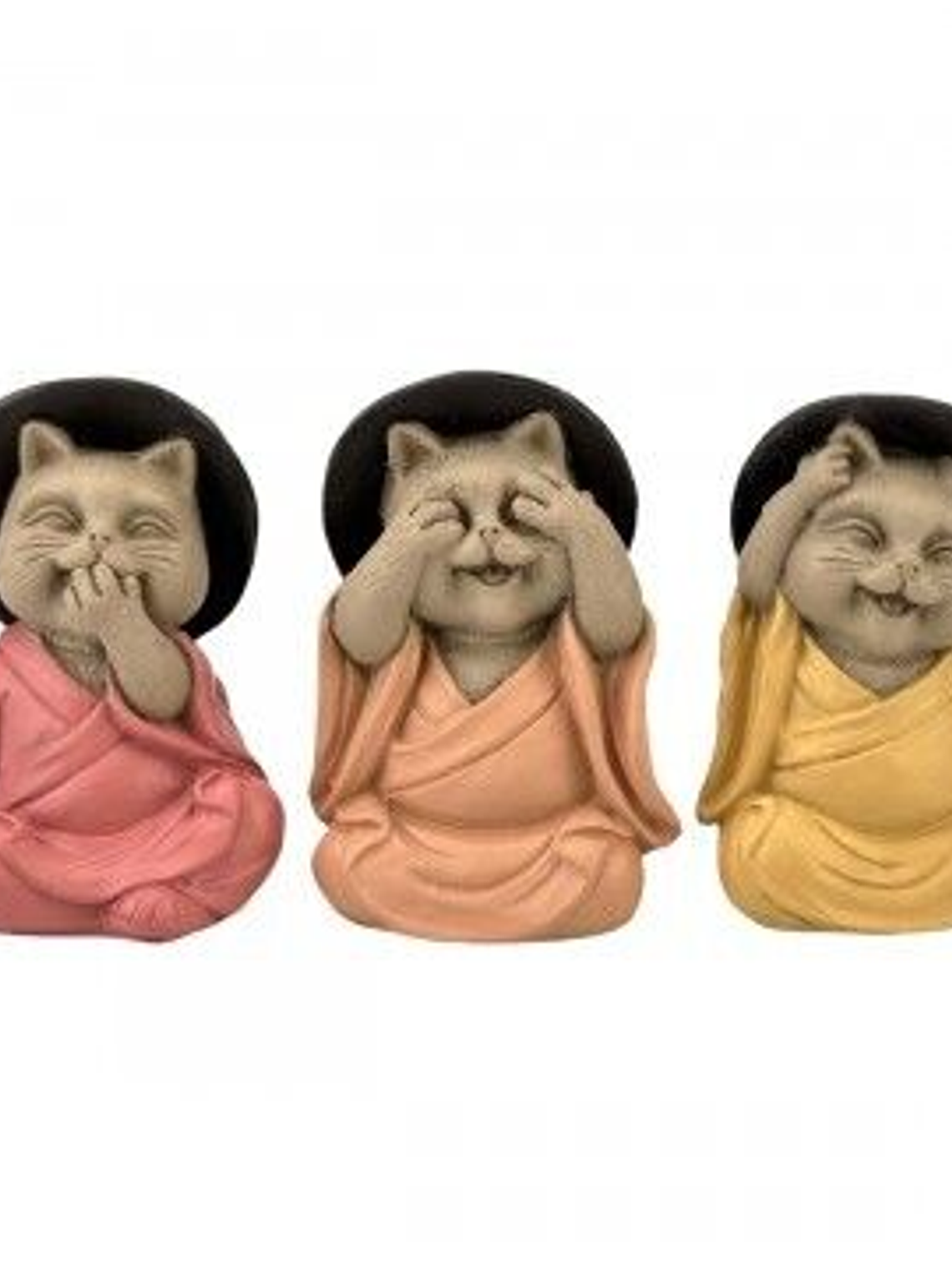 Gato Buda Cego/ Surdo/ Mudo 5,5 Cm (Conj. 3 Unid.) 1