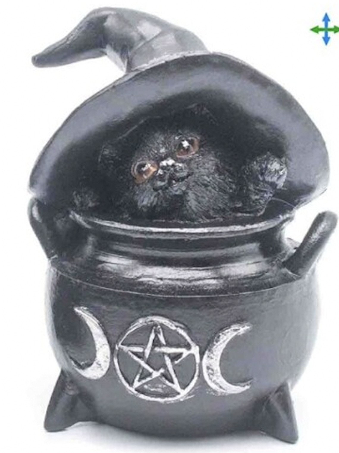 Gato Wicca Resina 6,8x6,5x8,5cm 1