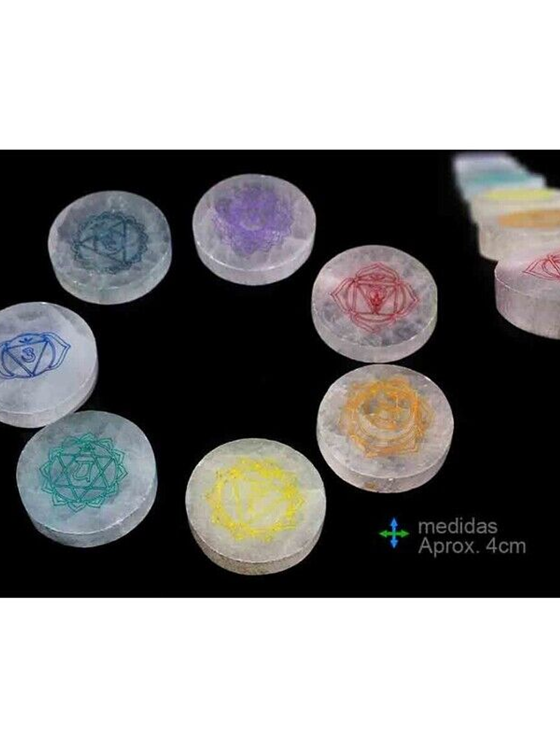 Circulo Selenita 7 Chackras Aprox 4cm (7unid) 1