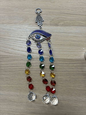 Olho Metal Hórus C/ Cristal Multifacetado