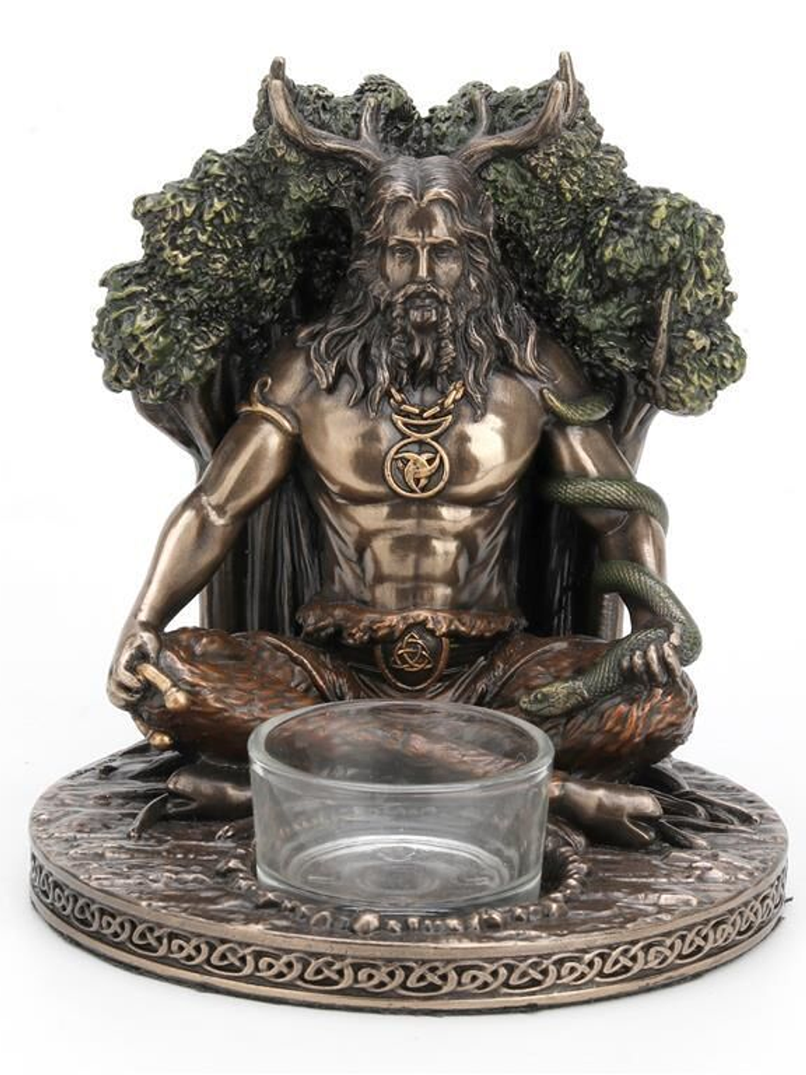 Figura Deus Celta Cernunnos Bronze 13,5 Cm 1