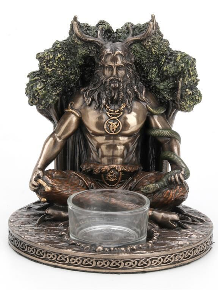 Figura Deus Celta Cernunnos Bronze 13,5 Cm 1