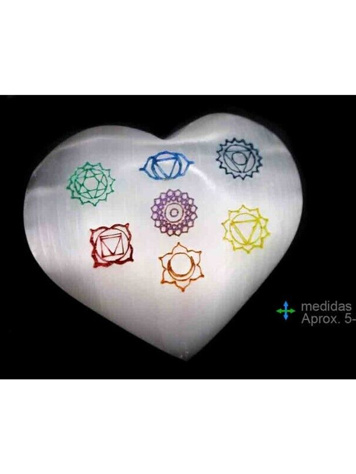 Coração Selenita 7 Chackras Aprox 5-6cm 1