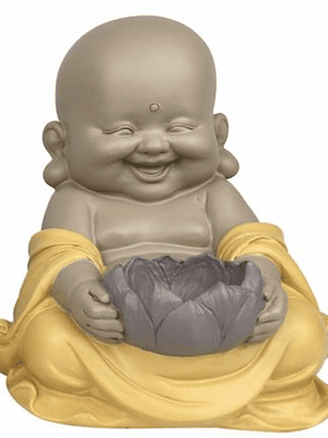 Buda Da Felicidade Porta Velas A 24 Cm
