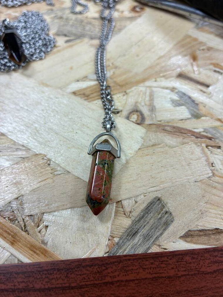 Fio de Aço com Pendente Unakite A 1