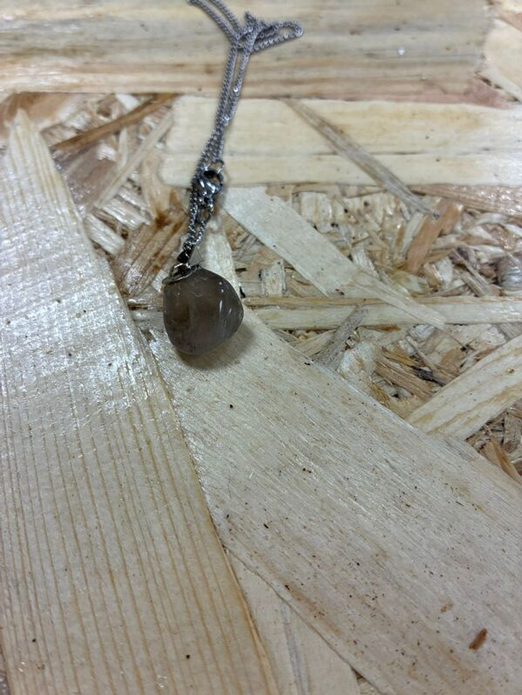 Fio de Aço com Pendente Quartzo FumÃ© 1