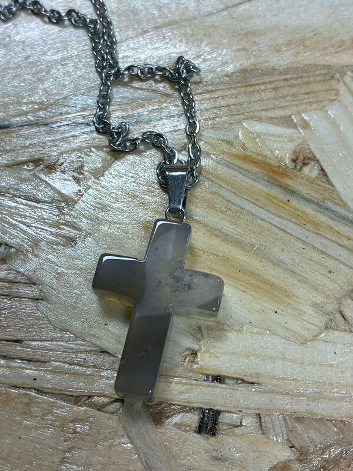 Fio de Aço com Pendente Cruz Àgata 1