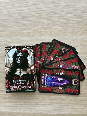 Baralho Rosa Caveira (36 Cartas)