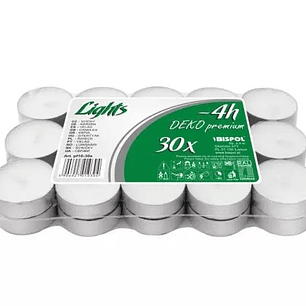 Velas Tea Light 10g - 30 unidades