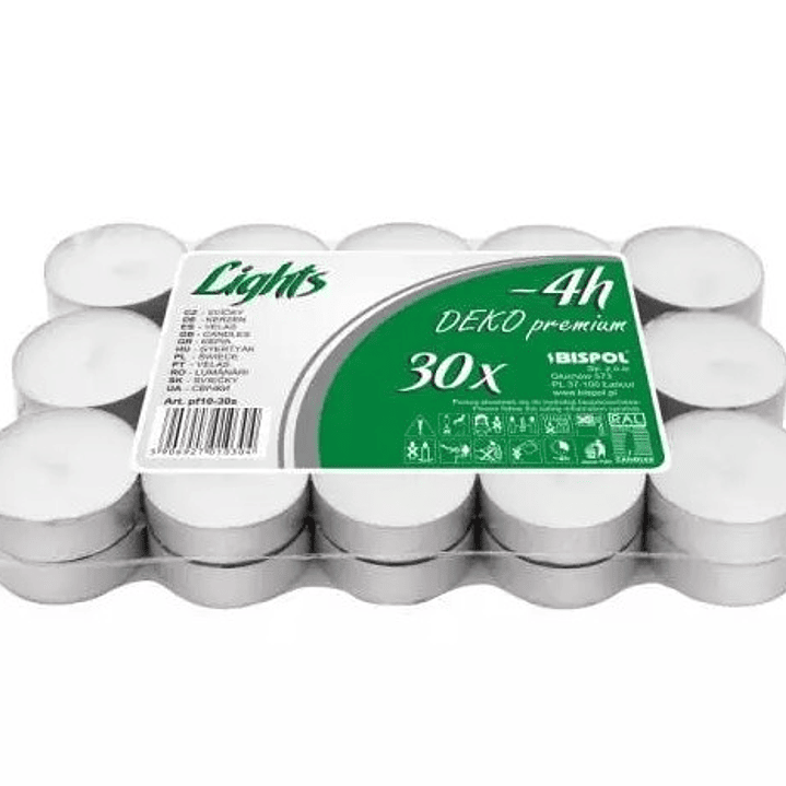 Velas Tea Light 10g - 30 unidades 1