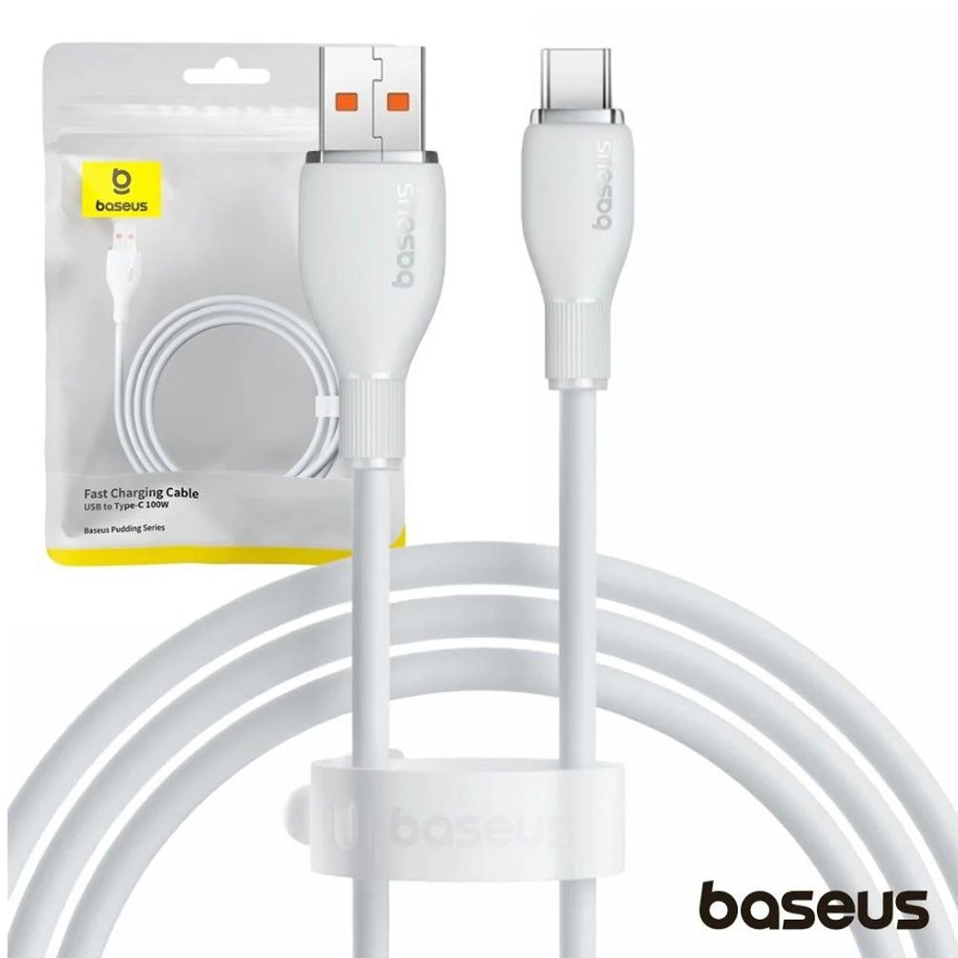 Cabo USB-A Macho P/ USB-C Macho 1.2m 100W Pudding BASEUS 1